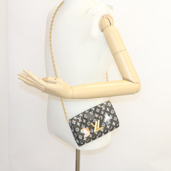 LOUIS VUITTON Monogram Cat Portefeuille Twist Chain Wallet M63888 Auth ar6463SM