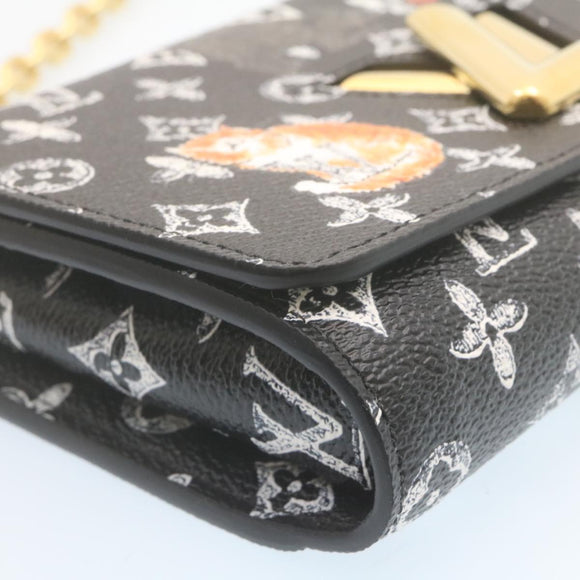LOUIS VUITTON Monogram Cat Portefeuille Twist Chain Wallet M63888 Auth ar6463SM