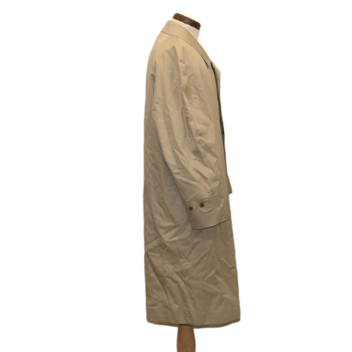 SAINT LAURENT Trench Coat Jacket YSL Beige Auth ar6634