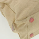 PRADA Hand Bag Canvas Leather Beige Auth ar7365-16