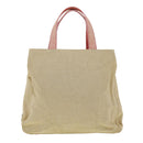 PRADA Hand Bag Canvas Leather Beige Auth ar7365-13