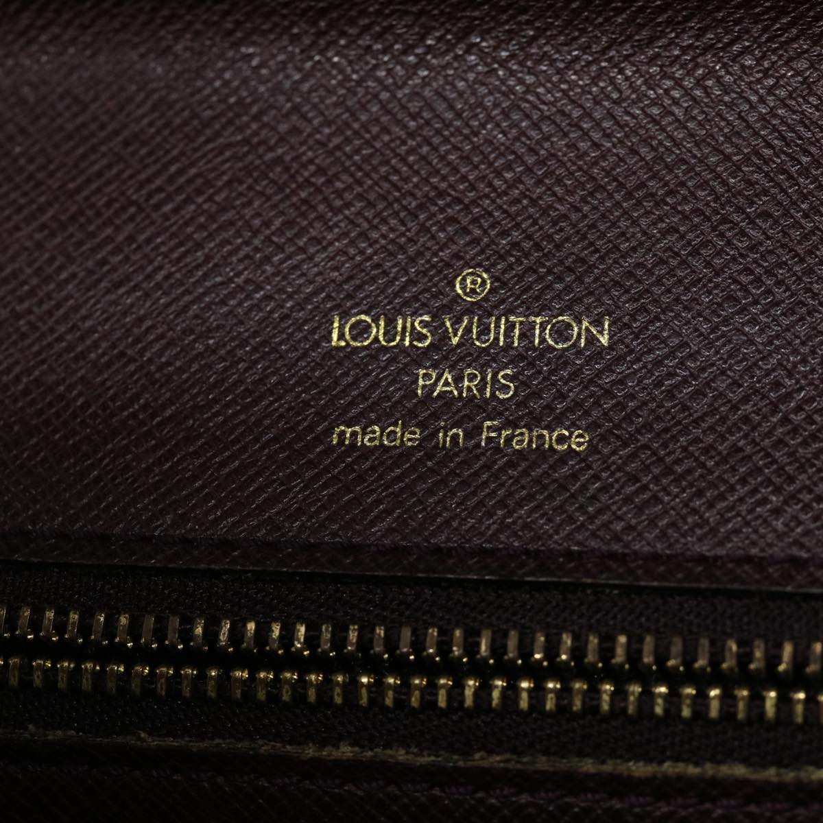 LOUIS VUITTON Taiga Kourad Clutch Bag Acajou M30196 LV Auth ar7860B