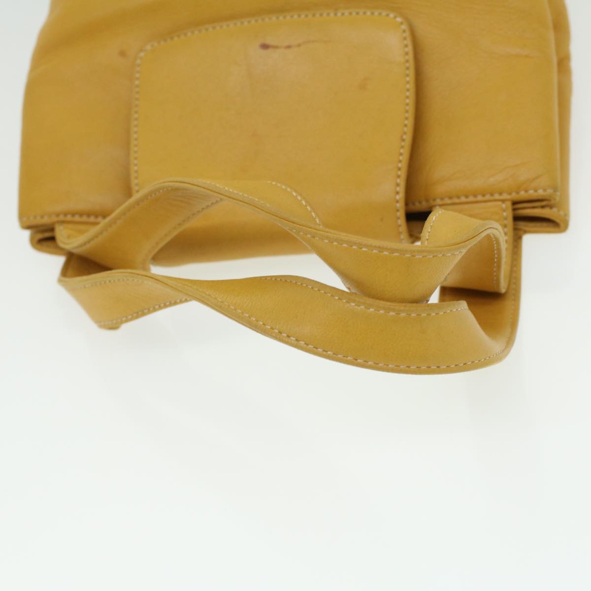 LOEWE Hand Bag Leather Yellow Auth ar8303