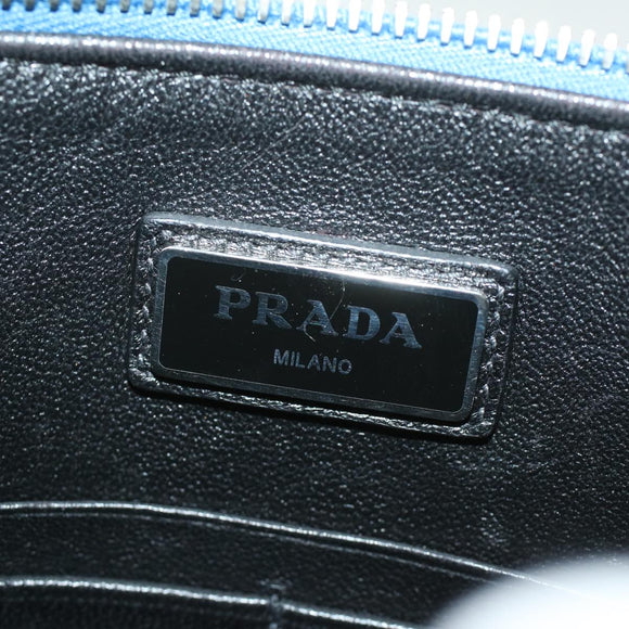 PRADA Shoulder Bag Safiano Leather Light Blue Auth ar8307V