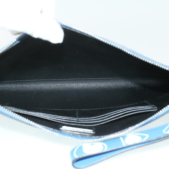 PRADA Shoulder Bag Safiano Leather Light Blue Auth ar8307V