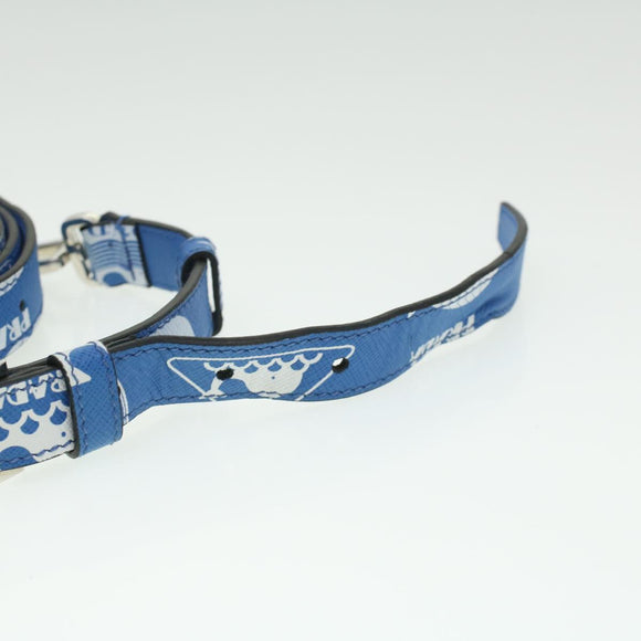 PRADA Shoulder Bag Safiano Leather Light Blue Auth ar8307V