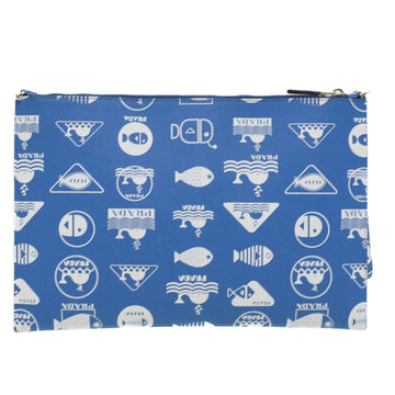 PRADA Shoulder Bag Safiano Leather Light Blue Auth ar8307V - 0