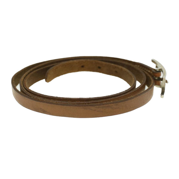 HERMES Strap Leather Beige Auth ar8382