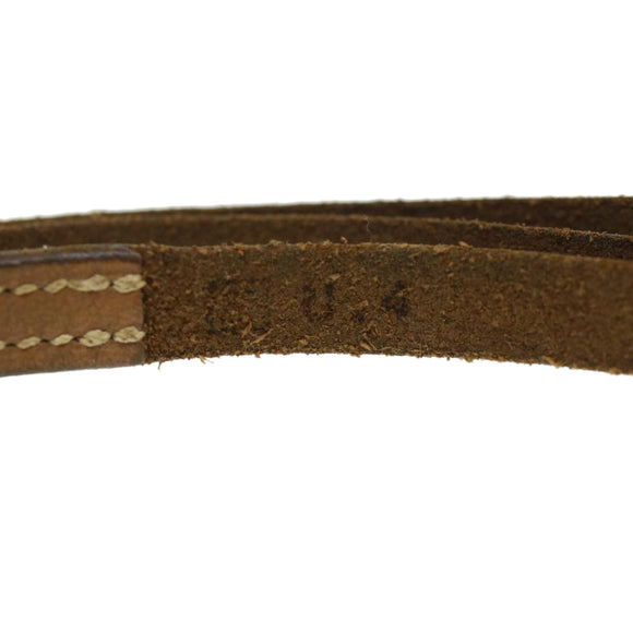 HERMES Strap Leather Beige Auth ar8382