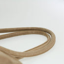 PRADA Tote Bag Lamb Skin Beige Auth ar8449-9