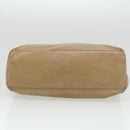 PRADA Tote Bag Lamb Skin Beige Auth ar8449-6