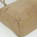 PRADA Tote Bag Lamb Skin Beige Auth ar8449-15