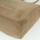 PRADA Tote Bag Lamb Skin Beige Auth ar8449-16