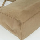 PRADA Tote Bag Lamb Skin Beige Auth ar8449-17
