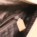 PRADA Tote Bag Lamb Skin Beige Auth ar8449-23