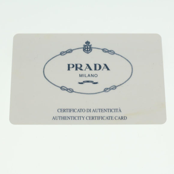 PRADA Tote Bag Lamb Skin Beige Auth ar8449