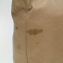 PRADA Tote Bag Lamb Skin Beige Auth ar8449-2