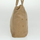 PRADA Tote Bag Lamb Skin Beige Auth ar8449-5