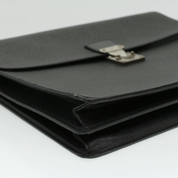 LOUIS VUITTON Taiga Serviette Moscova Briefcase Ardoise Black M54412 Auth ar8569