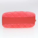 CHANEL Chain Hand Bag Pile 2way Pink CC Auth ar9158SAV-6