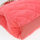 CHANEL Chain Hand Bag Pile 2way Pink CC Auth ar9158SAV-16