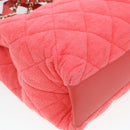 CHANEL Chain Hand Bag Pile 2way Pink CC Auth ar9158SAV-18