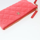 CHANEL Chain Hand Bag Pile 2way Pink CC Auth ar9158SAV-27