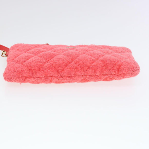 CHANEL Chain Hand Bag Pile 2way Pink CC Auth ar9158SAV