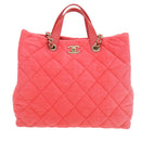 CHANEL Chain Hand Bag Pile 2way Pink CC Auth ar9158SAV-13