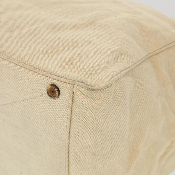 PRADA Boston Bag Canvas 2way Beige Auth ar9161