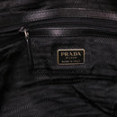 PRADA Boston Bag Canvas 2way Beige Auth ar9161-23