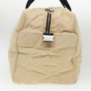 PRADA Boston Bag Canvas 2way Beige Auth ar9161-5