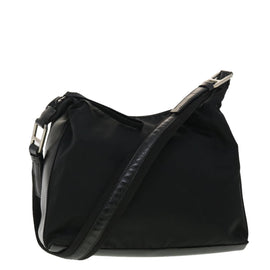 PRADA Shoulder Bag Nylon Black Auth ar9230