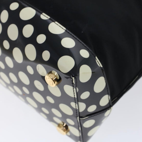 LOUIS VUITTON Vernis Dot Infinity Lockit MM Bag Black M40682 Auth ar9434B