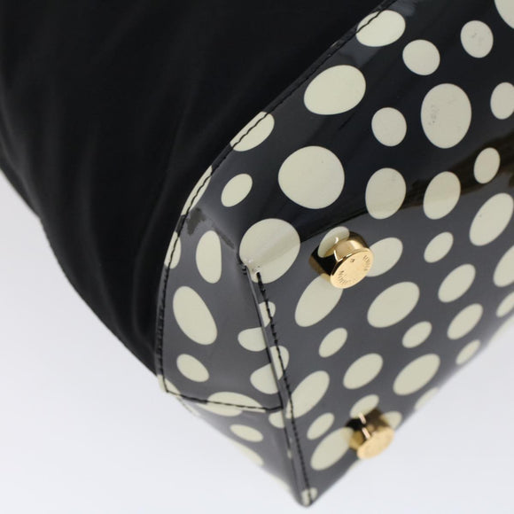 LOUIS VUITTON Vernis Dot Infinity Lockit MM Bag Black M40682 Auth ar9434B