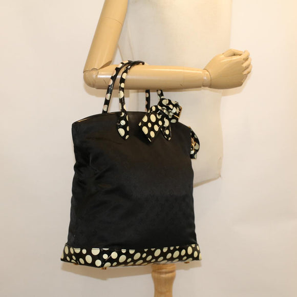 LOUIS VUITTON Vernis Dot Infinity Lockit MM Bag Black M40682 Auth ar9434B