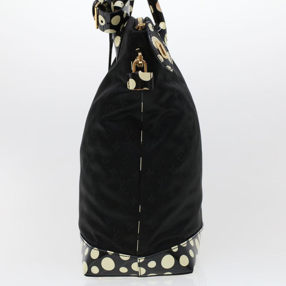 LOUIS VUITTON Vernis Dot Infinity Lockit MM Bag Black M40682 Auth ar9434B