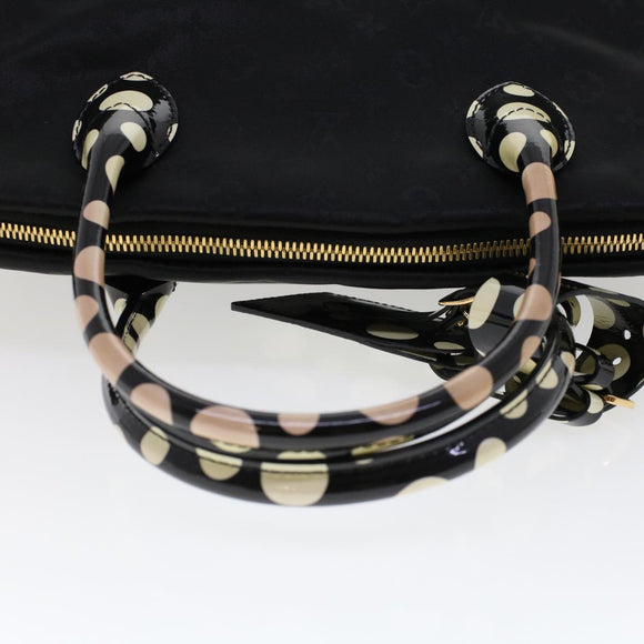 LOUIS VUITTON Vernis Dot Infinity Lockit MM Bag Black M40682 Auth ar9434B