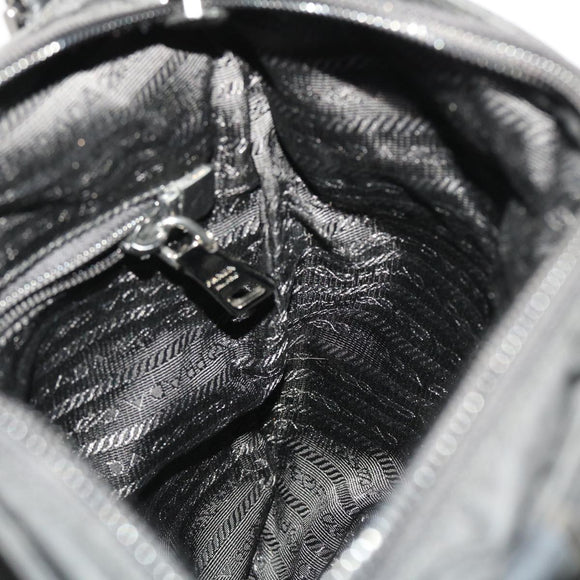 PRADA Shoulder Bag Nylon Black Auth ar9571
