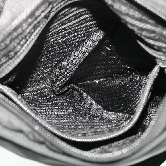 PRADA Shoulder Bag Nylon Black Auth ar9571