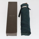 CELINE Macadam Canvas Folding Umbrella Nylon Green Brown Auth ar9574-12