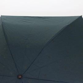 CELINE Macadam Canvas Folding Umbrella Nylon Green Brown Auth ar9574 - 0