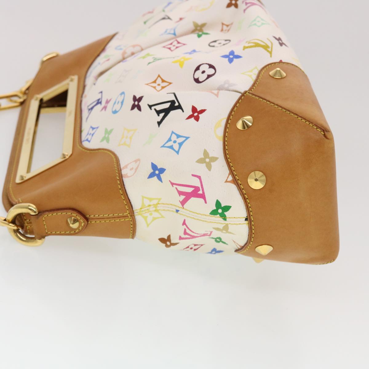 LOUIS VUITTON Monogram Multicolor Judy GM Shoulder Bag White M40253 Auth ar9578A