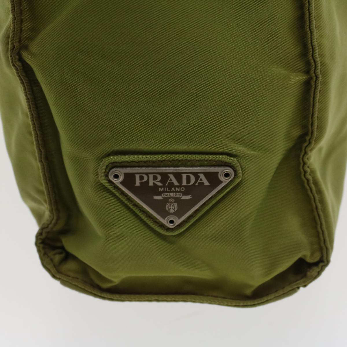 PRADA Hand Bag Nylon Khaki Auth ar9806B