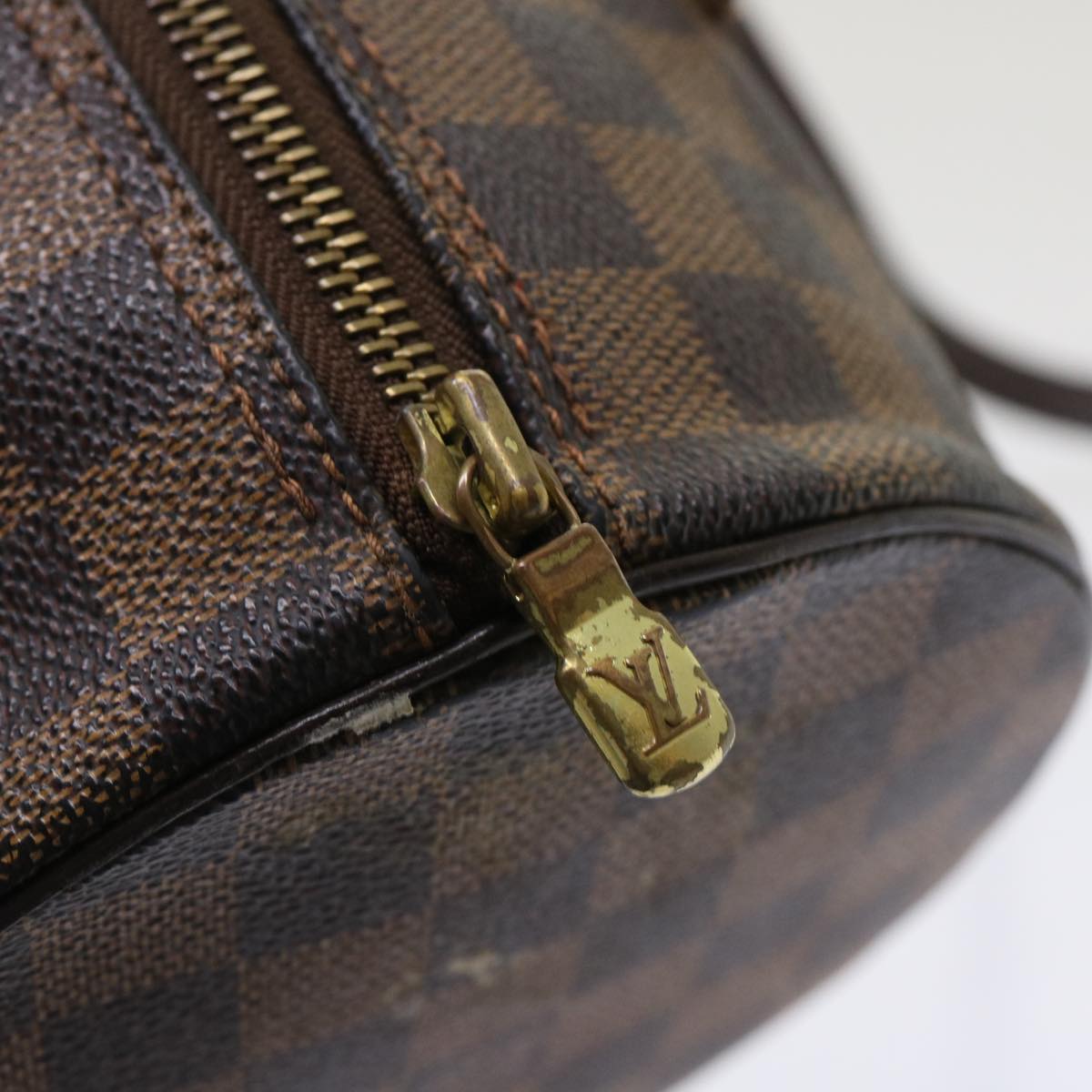 LOUIS VUITTON Damier Ebene Papillon 30 Hand Bag N51303 LV Auth ar9842