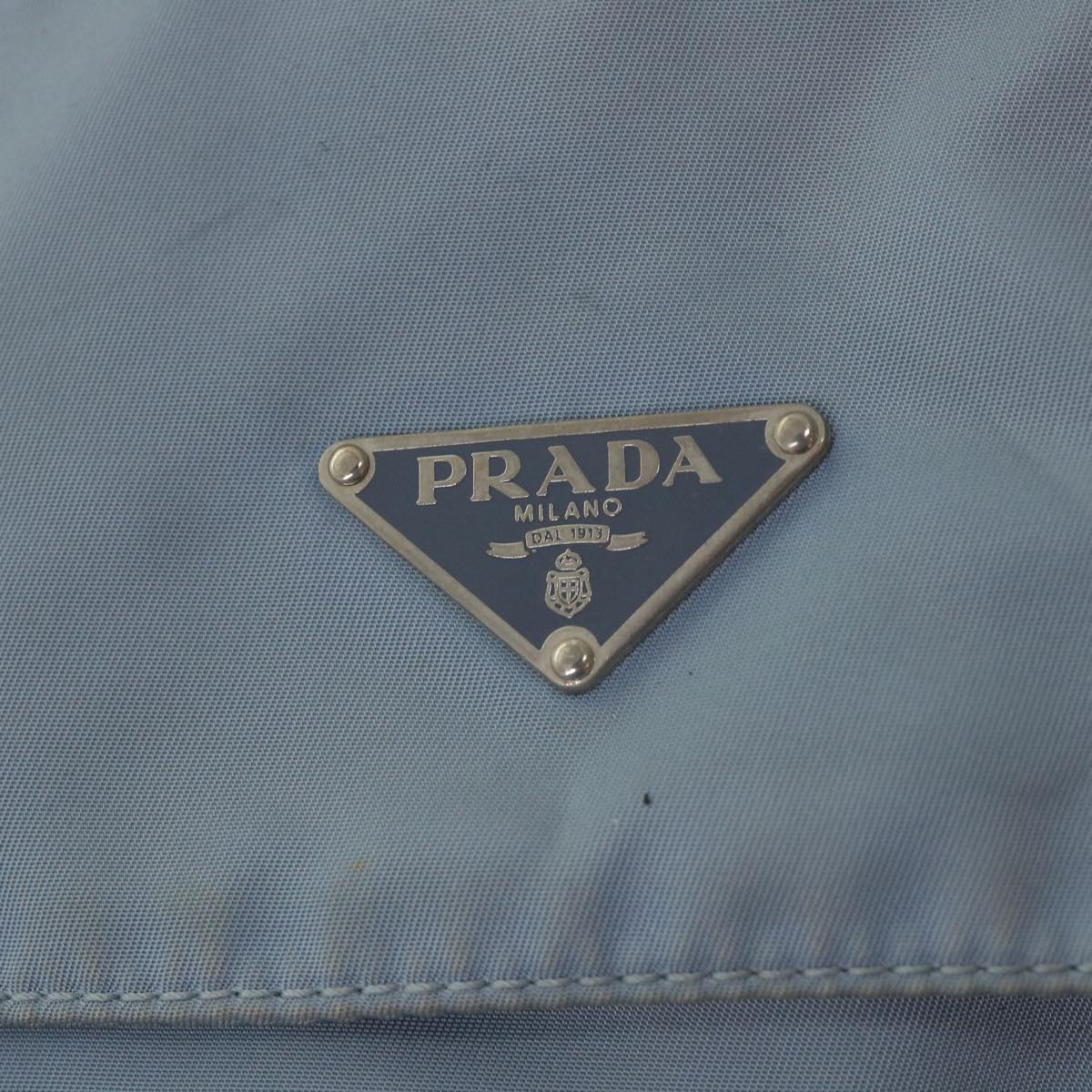 PRADA Shoulder Bag Nylon Light Blue Auth ar9923