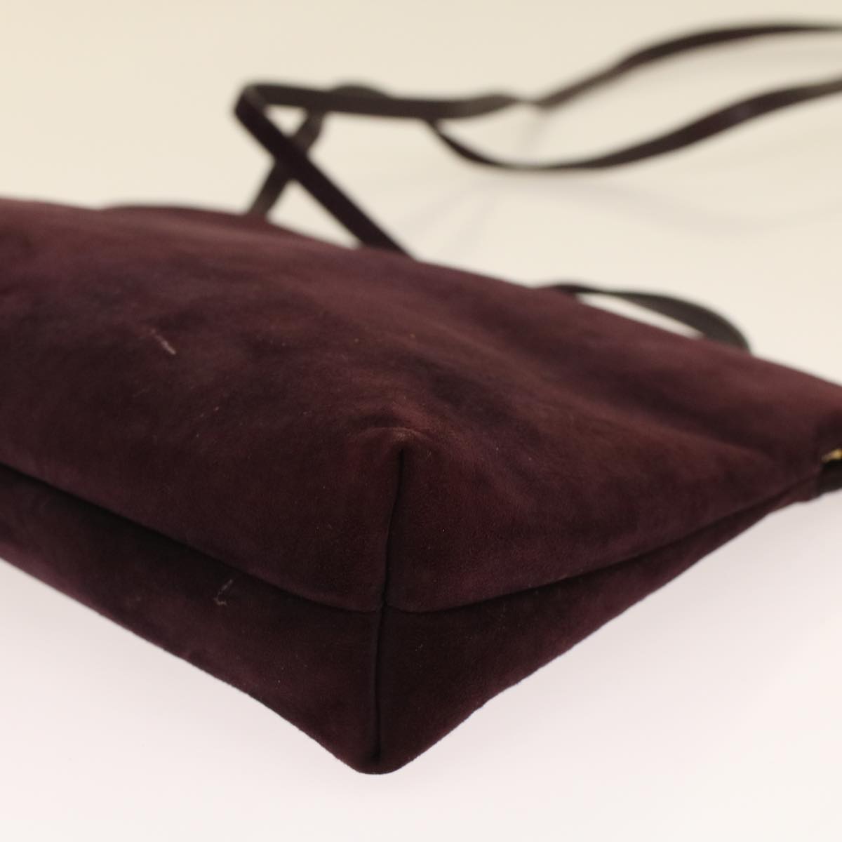 Salvatore Ferragamo Shoulder Bag Suede Purple Auth ar9931