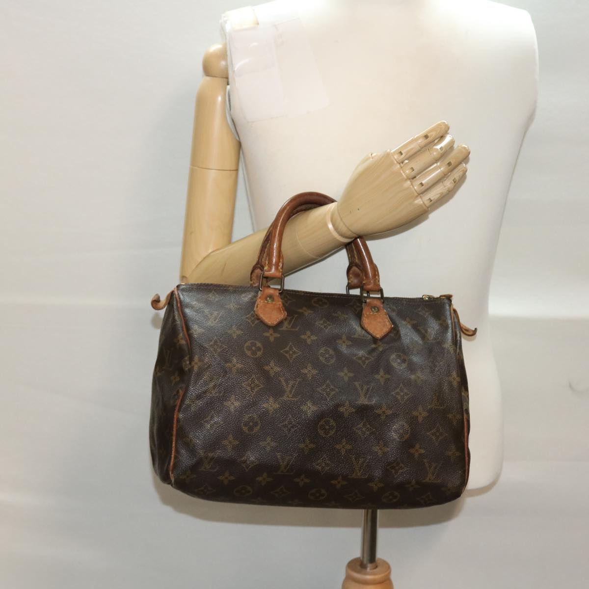 LOUIS VUITTON Monogram Speedy 30 Hand Bag M41526 LV Auth ar9962