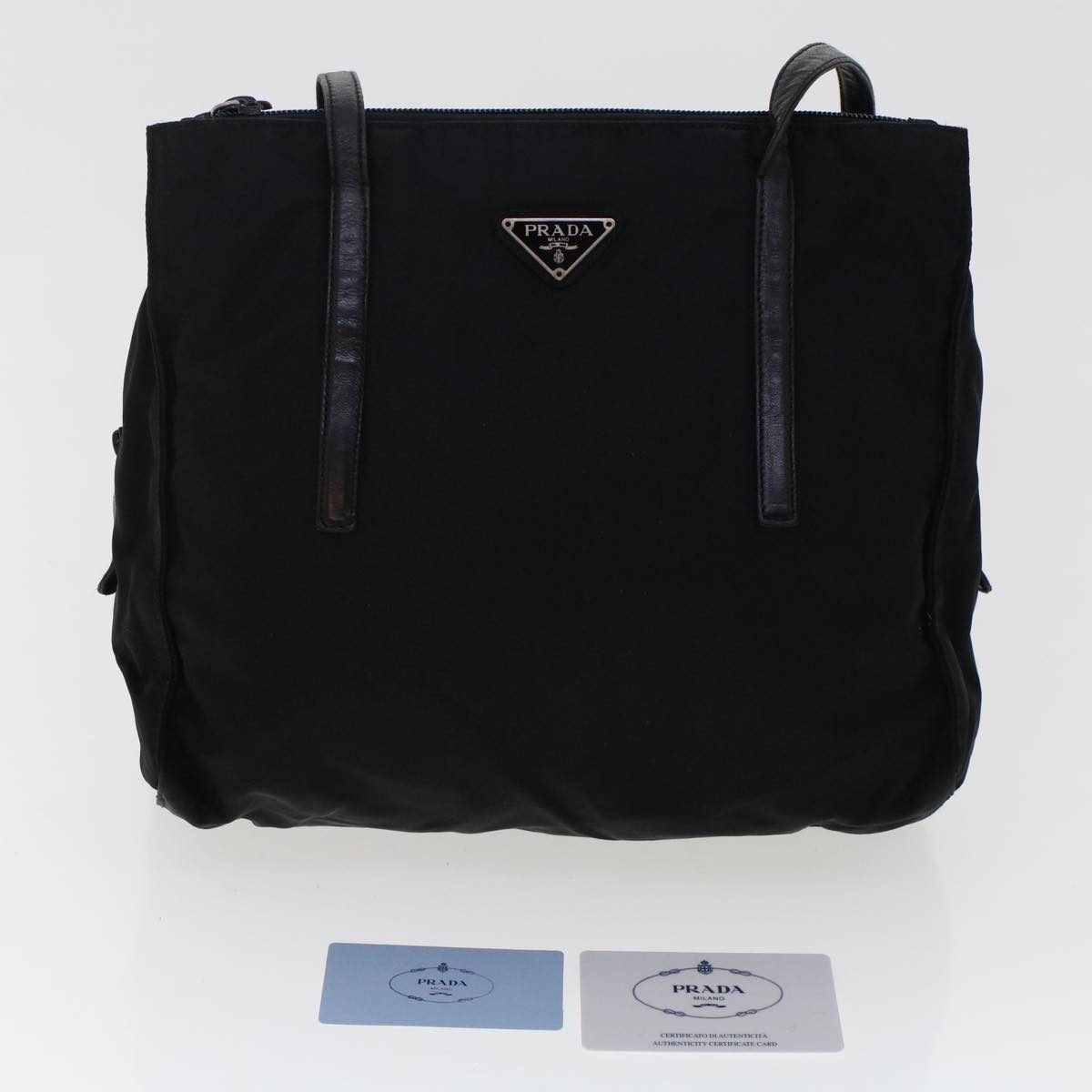 PRADA Shoulder Bag Nylon Black Auth ar9970
