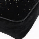 CHANEL Shoulder Bag Velor Black Gold CC Auth ARZ008SAV-8